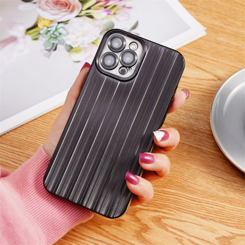TPU Back Cover for iPhone 13 Pro 6.1 inch with Lens Film Electroplating Streamer Brushed Phone Case TPU Back Cover for iPhone 13 Pro 6.1 inch with Lens Film Electroplating Streamer Brushed Phone Case